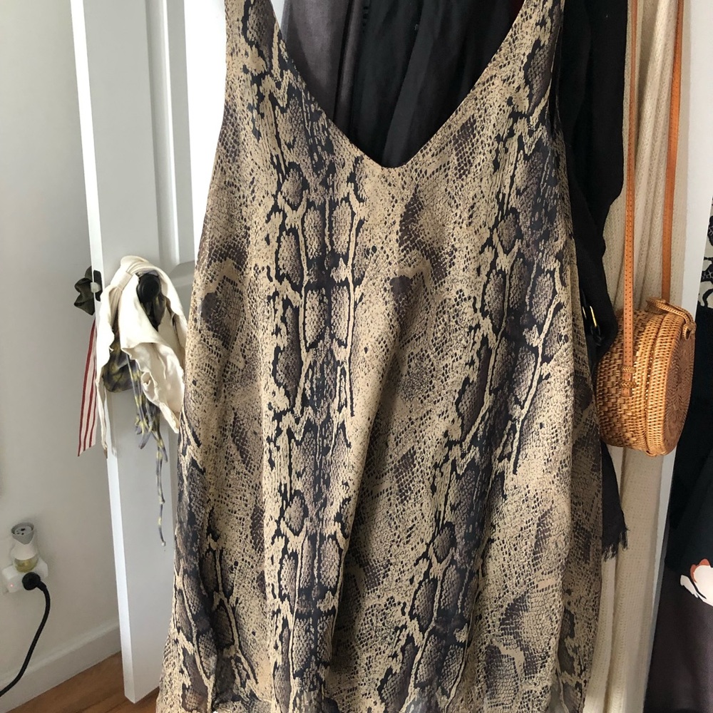 Show Me Your Mumu backless snake print dress